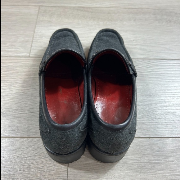 Salvatore Ferragamo Sport Horsebit logo Gray Fabric Loafers Preppy - Picture 3 of 16